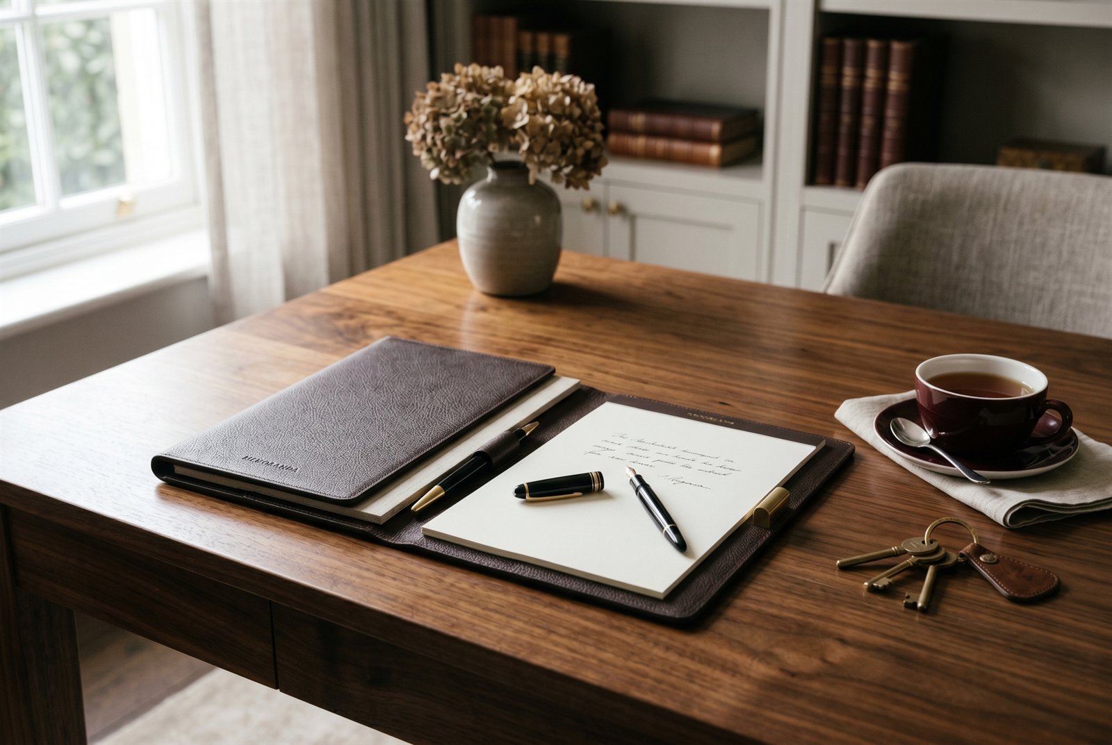 A house manager's desk in a private residence